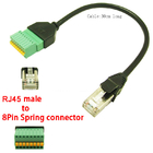 Conector del RJ45 8P8C a 8 Pin Screw Terminal Block Adapter los 30cm de largo para la solución video del CCTV de la seguridad