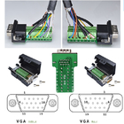 Pin VGA (3+9) tres conectores hembra-varón del submarino 15 de DB15 D de la fila al adaptador de los bloques de terminales