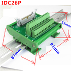 Soporte del carril del estruendo del tablero del desbloqueo de IDC26P IDC 26 Pin Male Connector Terminal Block Adater con el 1M Cable
